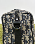 Borsa Christian Dior Lingot 22 in tela Jacquard Oblique Blu Marino