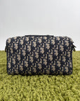 Borsa Christian Dior Lingot 22 in tela Jacquard Oblique Blu Marino
