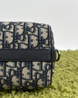 Borsa Christian Dior Lingot 22 in tela Jacquard Oblique Blu Marino
