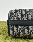Borsa Christian Dior Lingot 22 in tela Jacquard Oblique Blu Marino