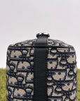 Borsa Christian Dior Lingot 22 in tela Jacquard Oblique Blu Marino