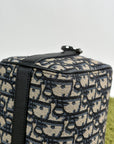 Borsa Christian Dior Lingot 22 in tela Jacquard Oblique Blu Marino