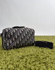 Borsa Christian Dior Lingot 22 in tela Jacquard Oblique Blu Marino