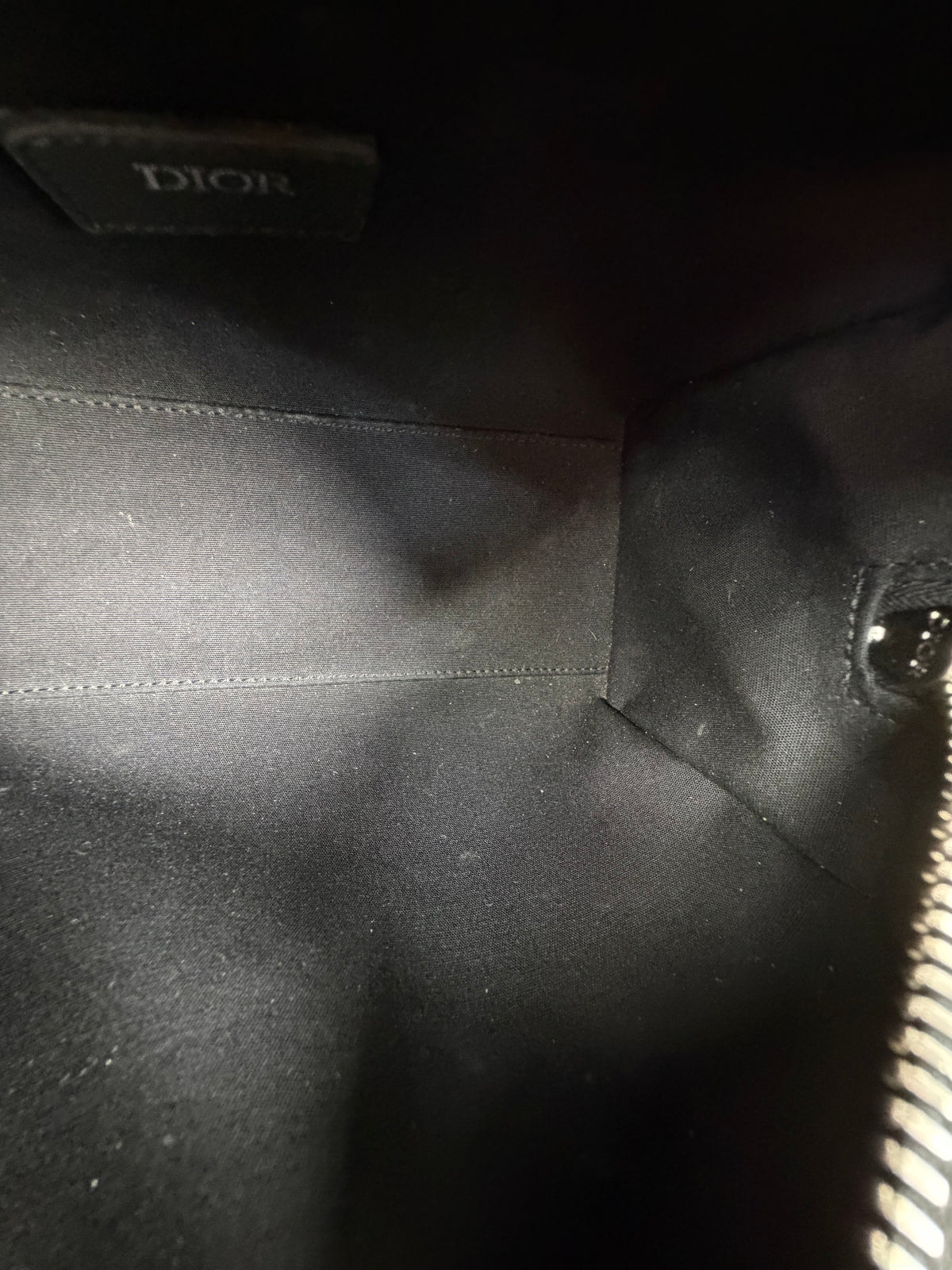 Borsa Christian Dior Lingot 22 in tela Jacquard Oblique Blu Marino