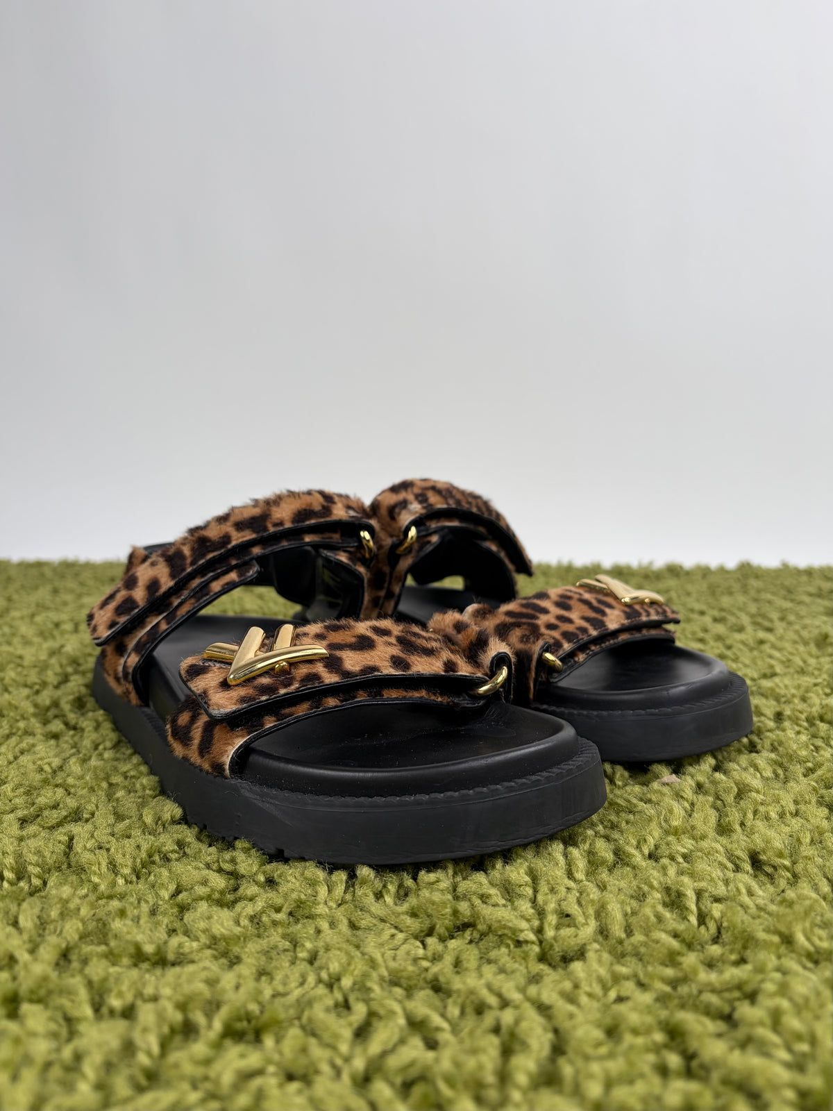 Sandali Louis Vuitton Lv Sunset Monogram Leopard Louis Vuitton 37