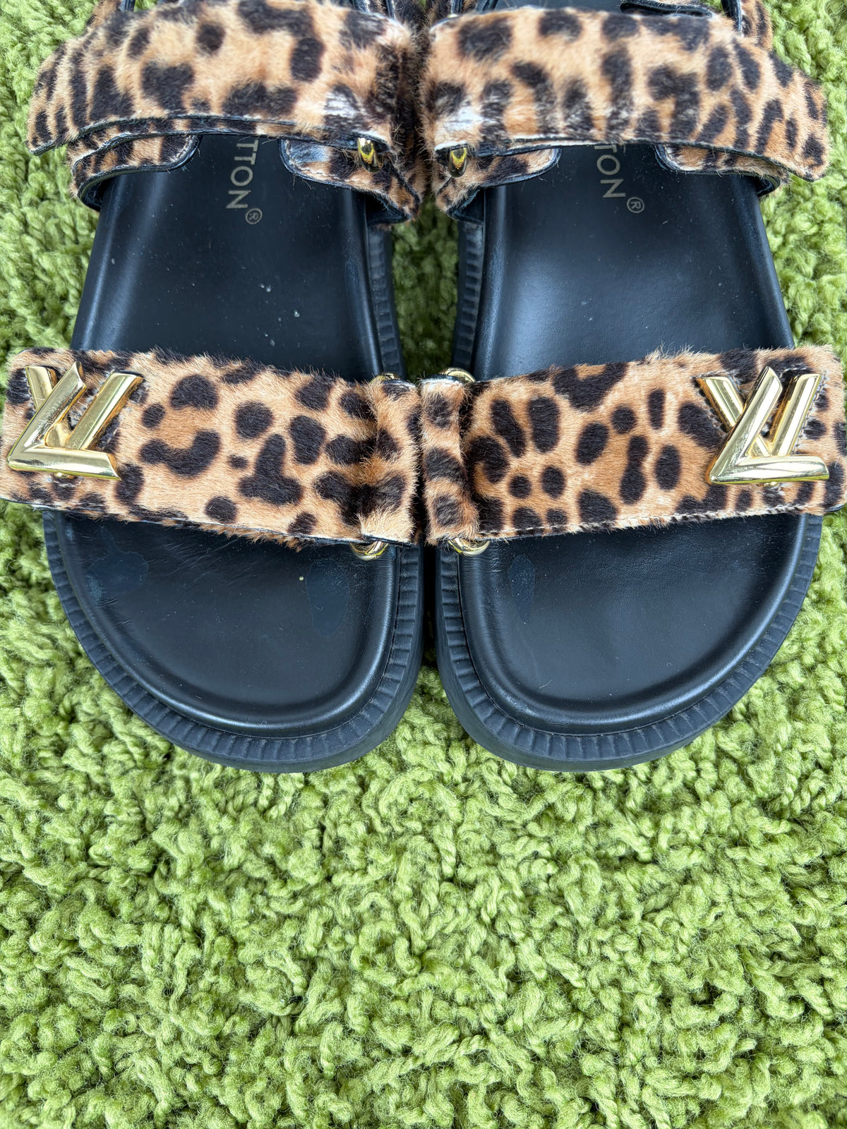 Sandali Louis Vuitton Lv Sunset Monogram Leopard Louis Vuitton 37 - Second Hand Di Fiore