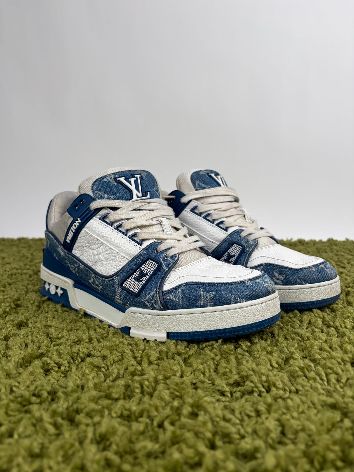 Louis Vuitton Trainer Denim Blu 6
