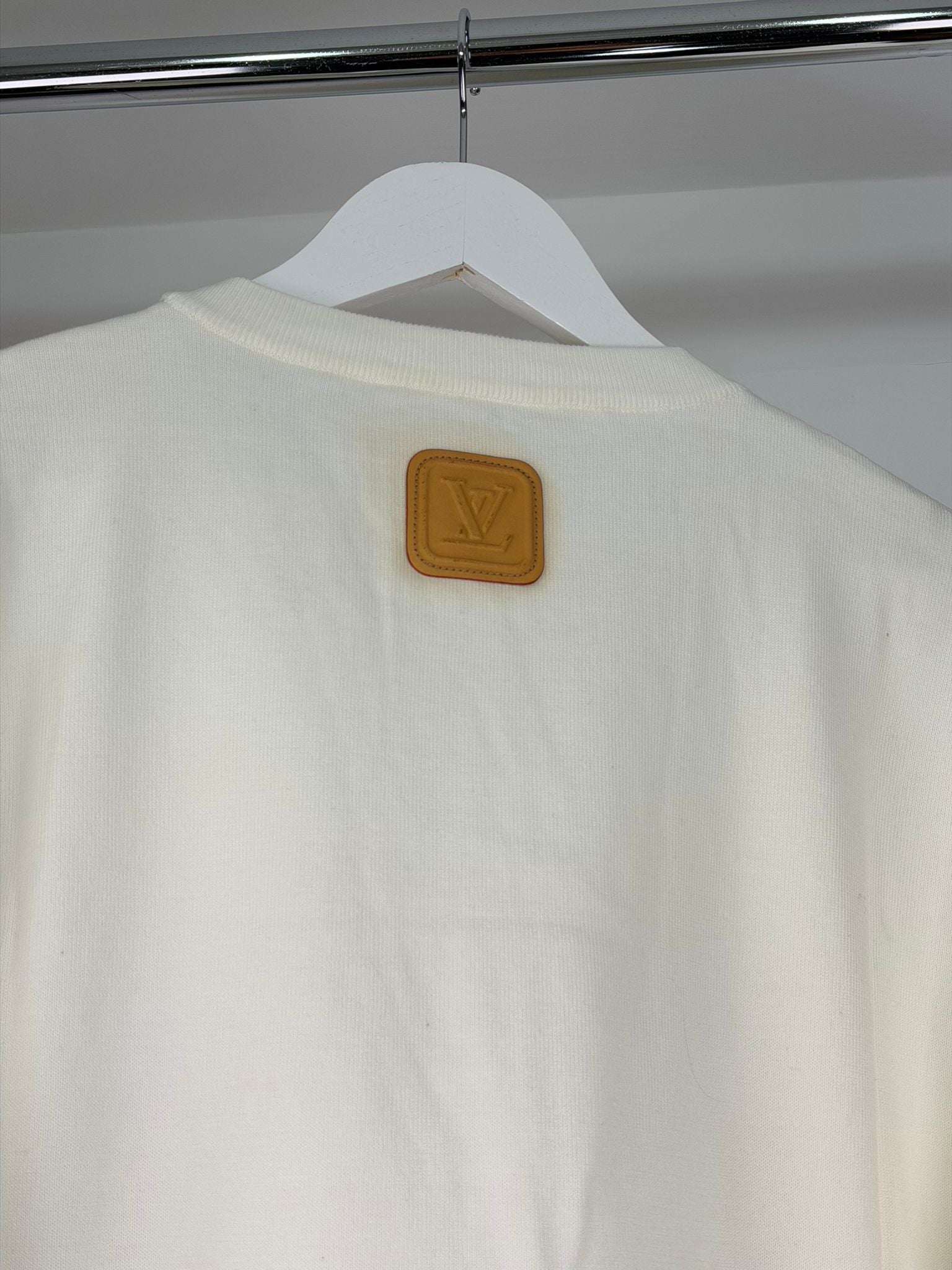 t-shirt Louis Vuitton Size XL bianca e marrone