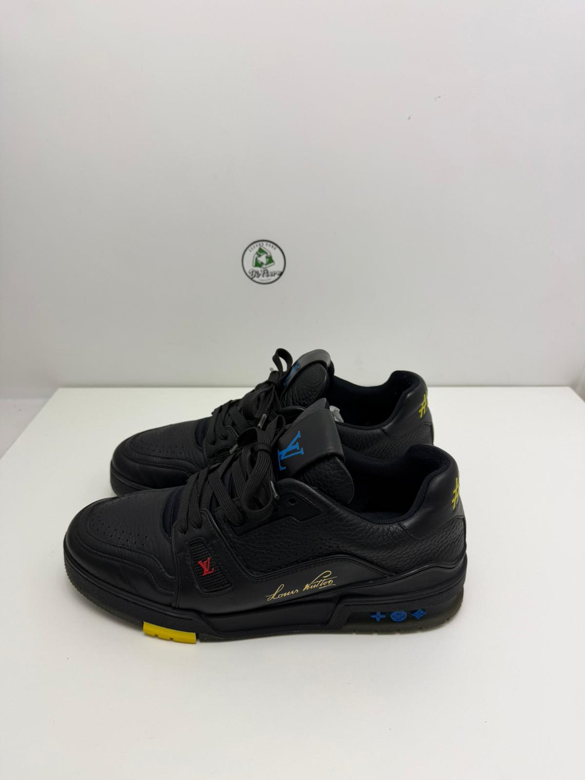 Louis Vuitton trainer 7.5=41.5 veste 42.5 nera e multicolore