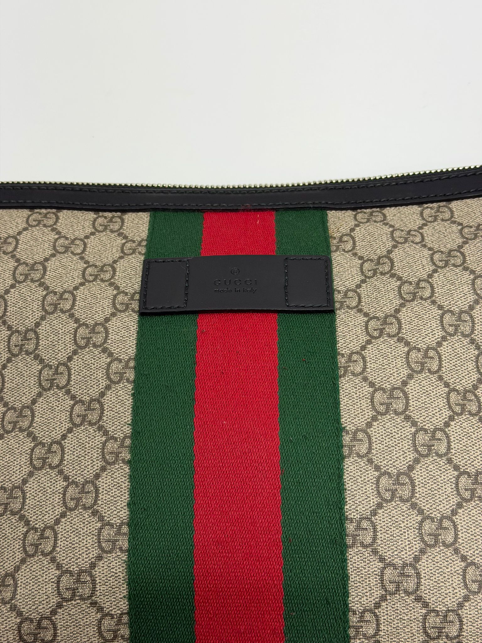 borsa Gucci marrone verde e rosso