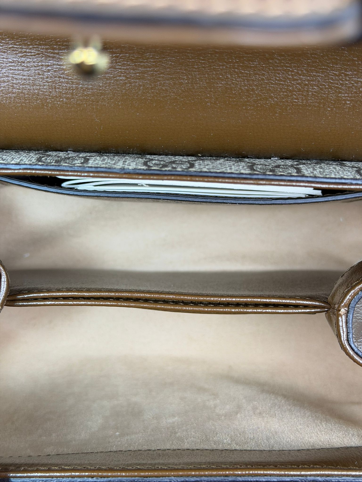 Borsa Gucci beige e marrone