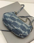 balenciaga le cagole mini BB denim blu