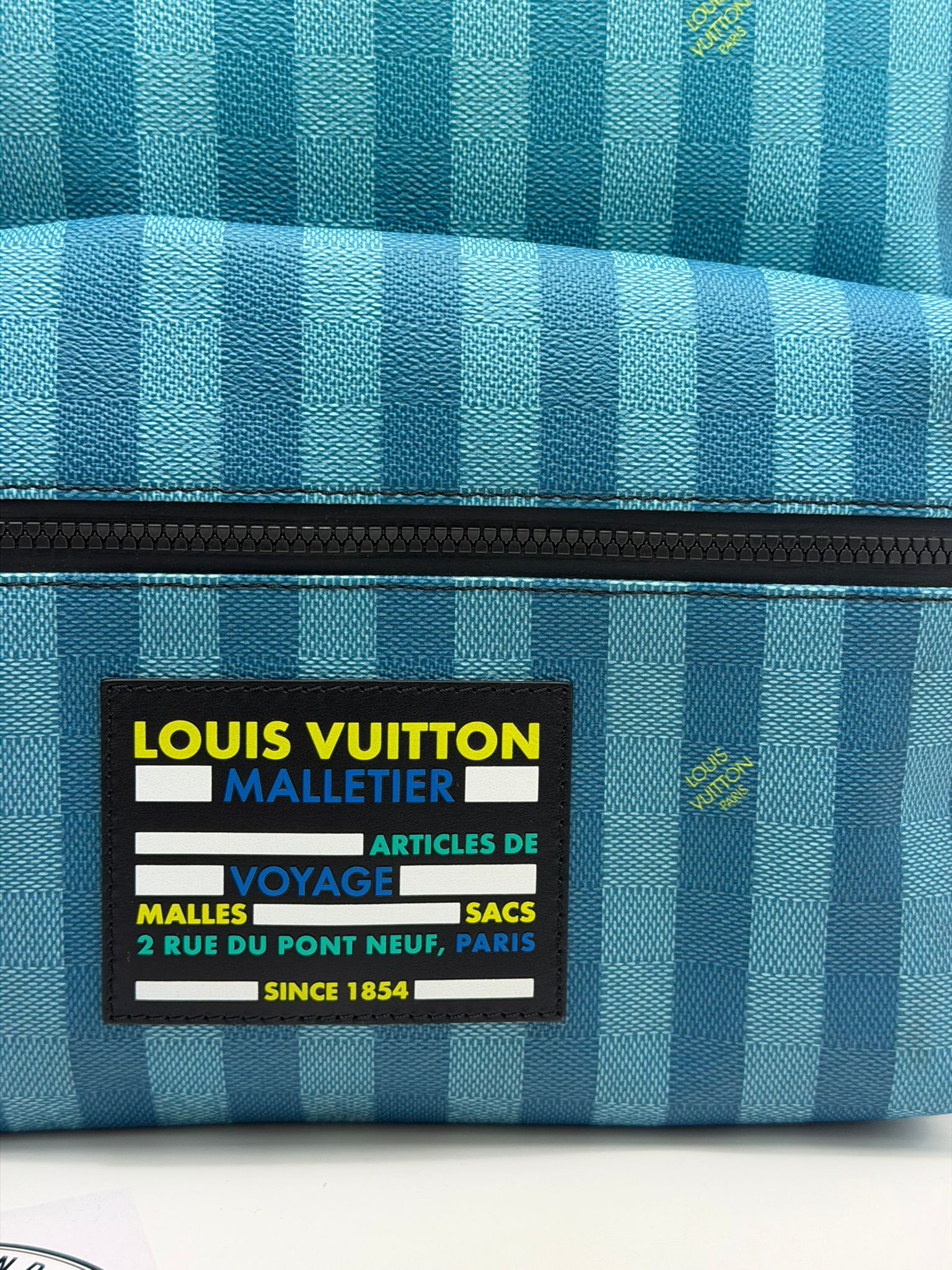 Zaino Louis Vuitton discovery damier stripes city azzurro