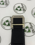 cintura Gucci misura 65 nera e argento