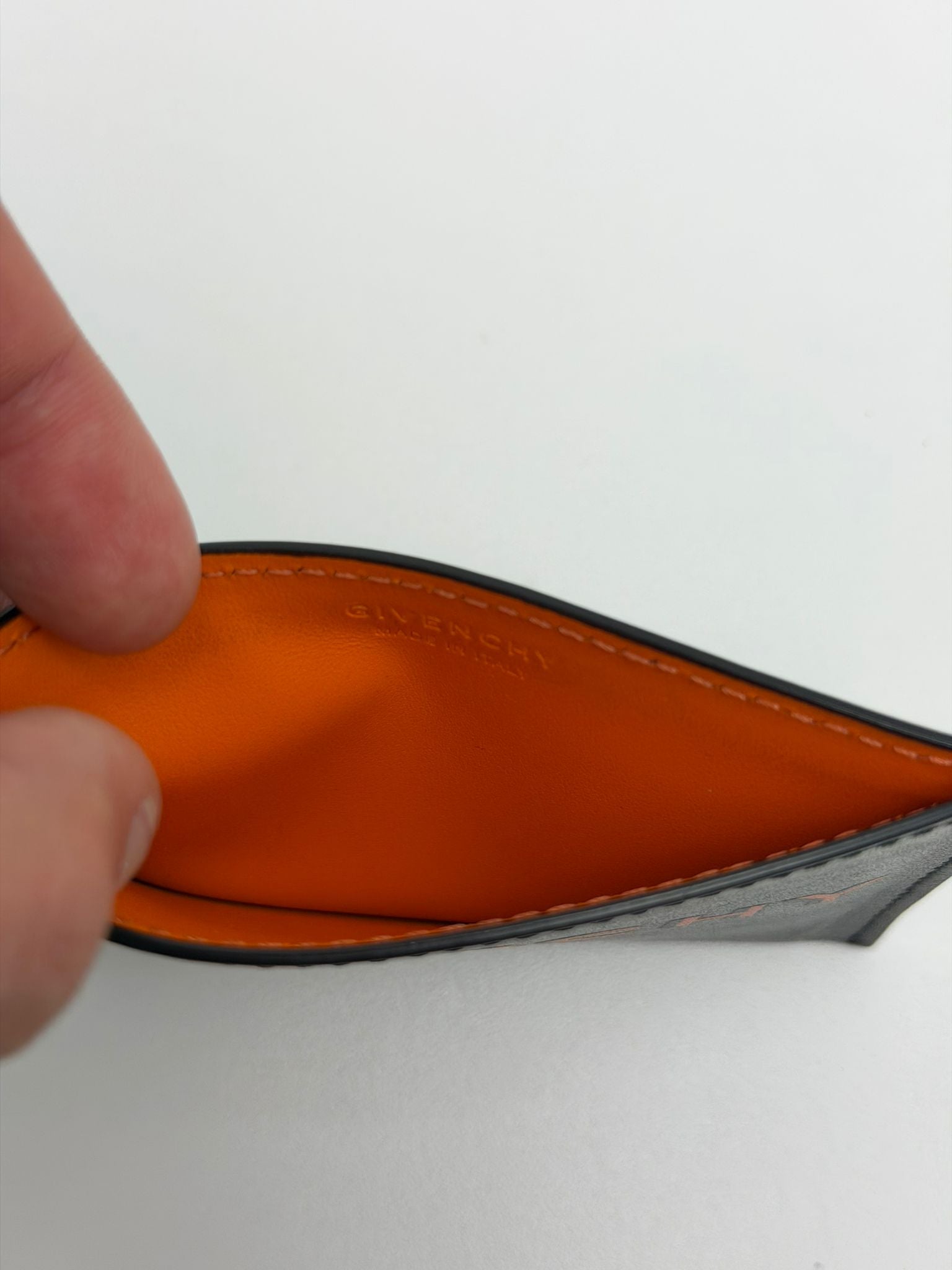 Portacarte Givenchy nero e arancione