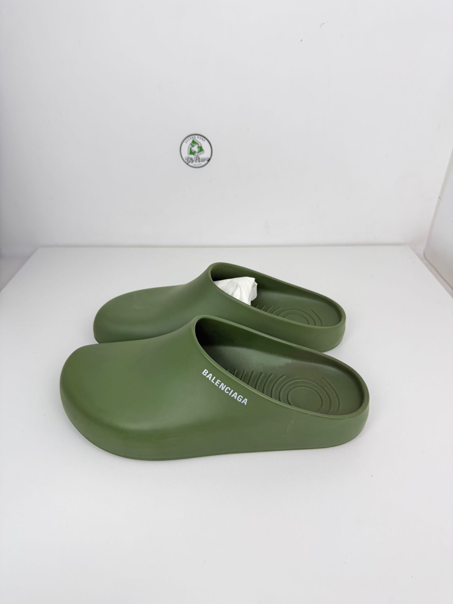Ciabatta Balenciaga 42 verde militare