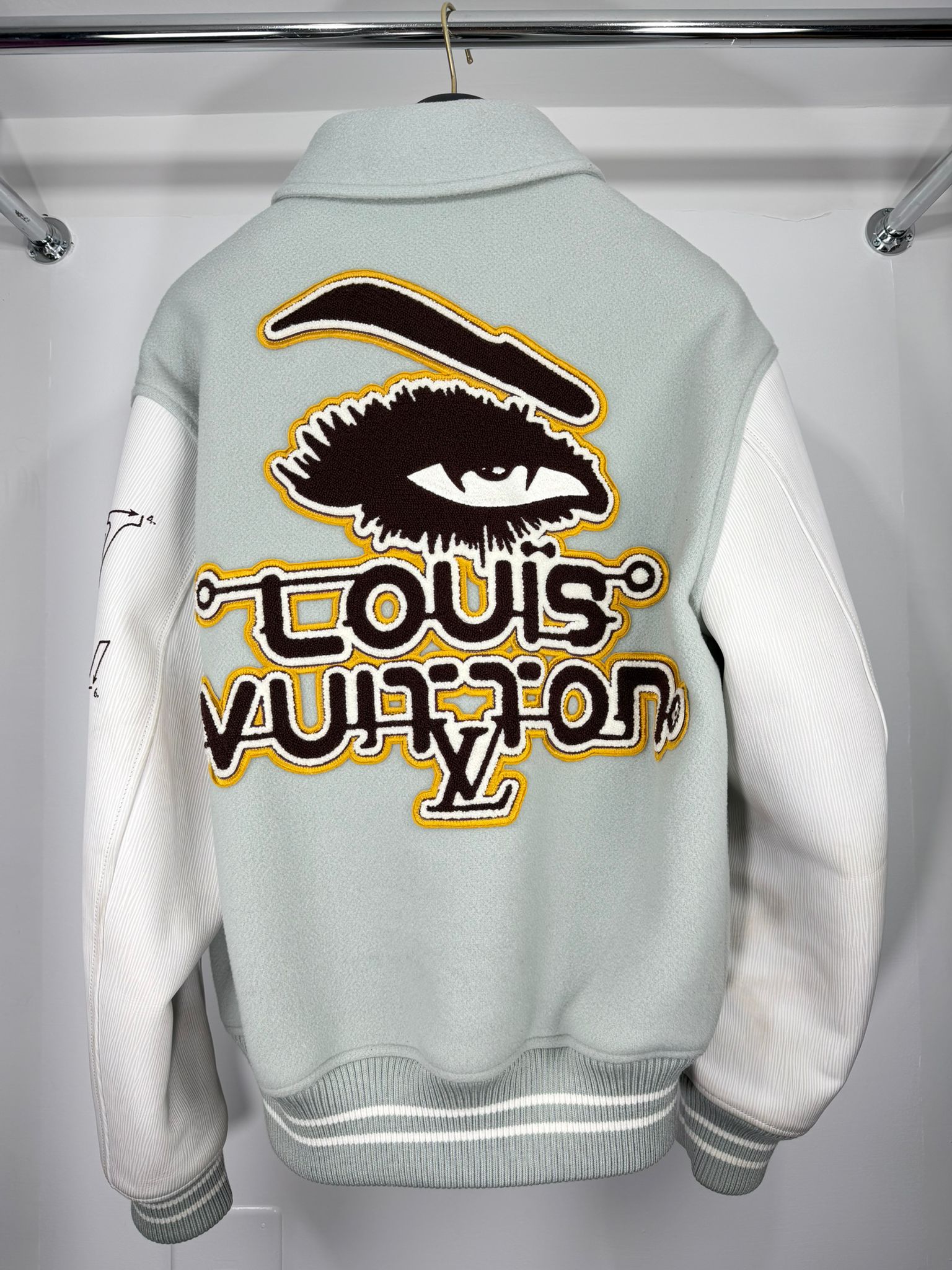 Giacca Louis Vuitton Size 46=M grigia bianca marrone e gialla