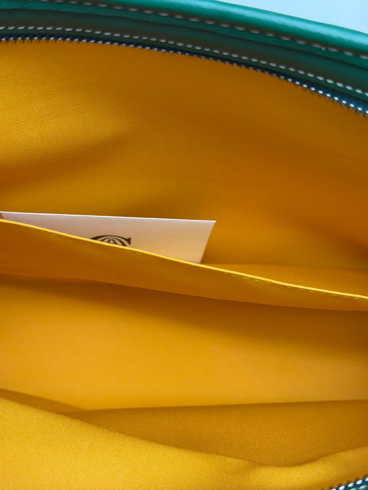 pochette Goyard misura GM verde