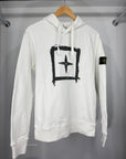 Felpa Stone island Size S bianca e nera