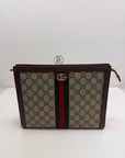 Pochette Gucci marrone verde e rosso