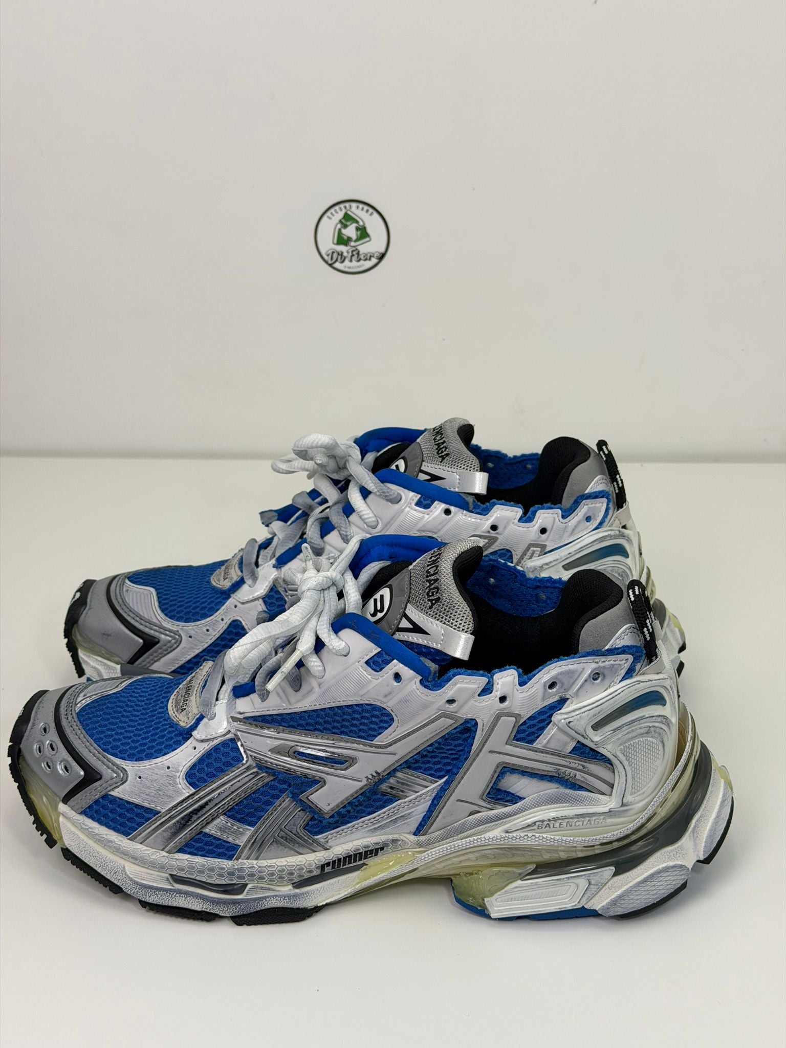 Balenciaga runner effetto usato Size 42 bianca a blu
