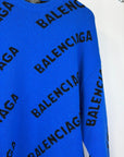 maglione Balenciaga Size M veste over blu e nero