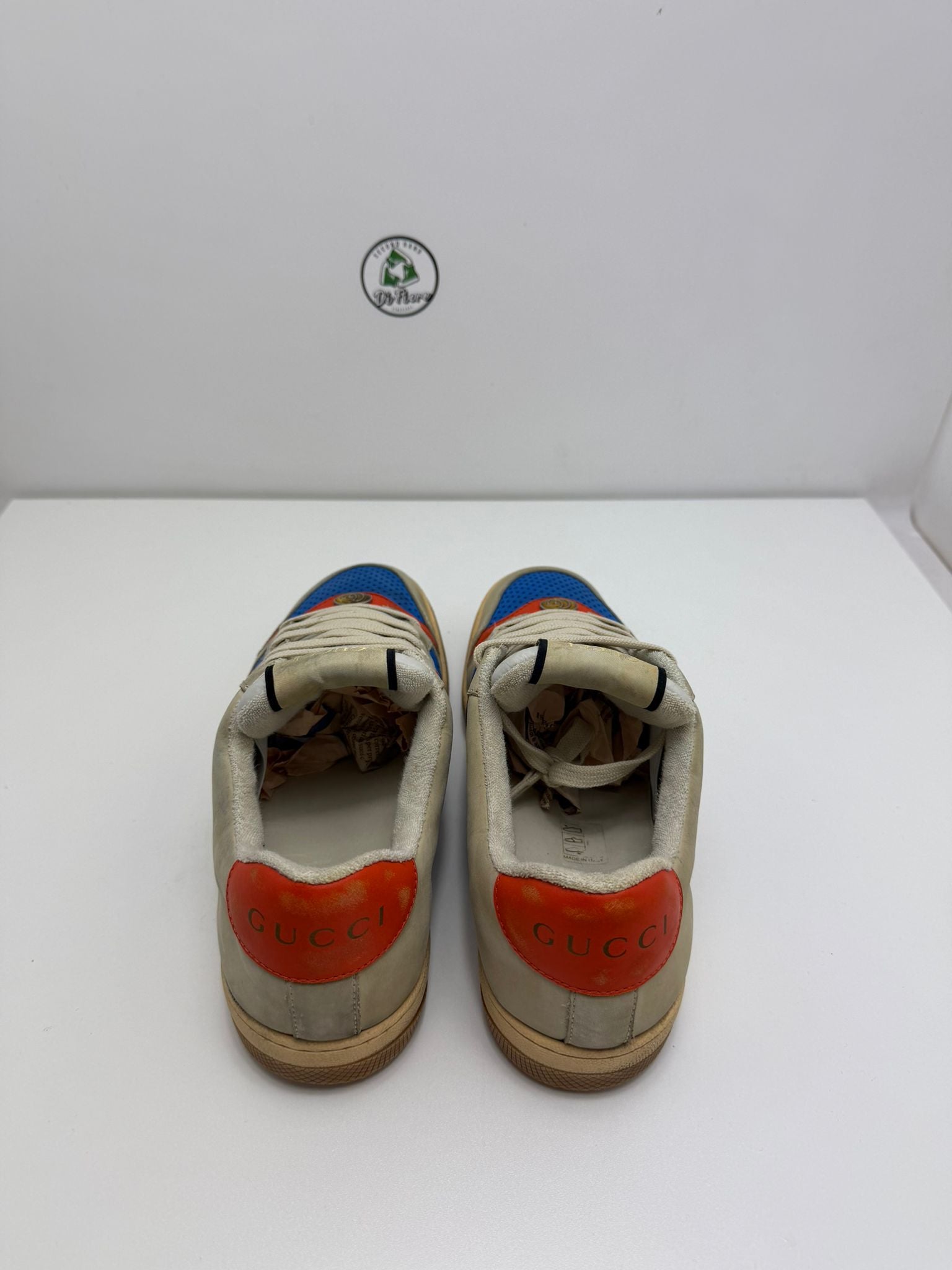 Gucci Size 8=42 marroncino blu e arancione