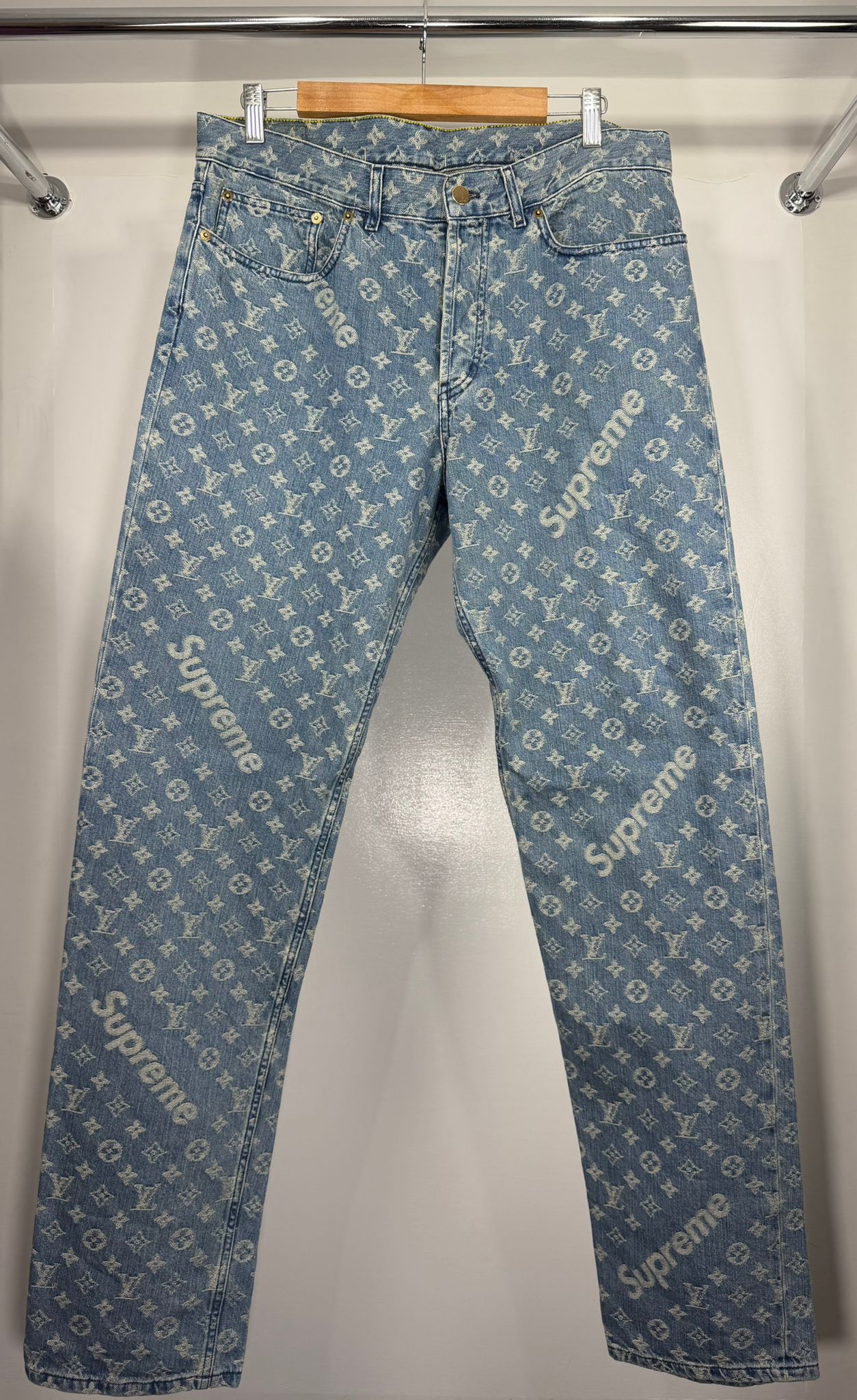 Completo Louis Vuitton X Supreme Size 50/34 blu e bianco