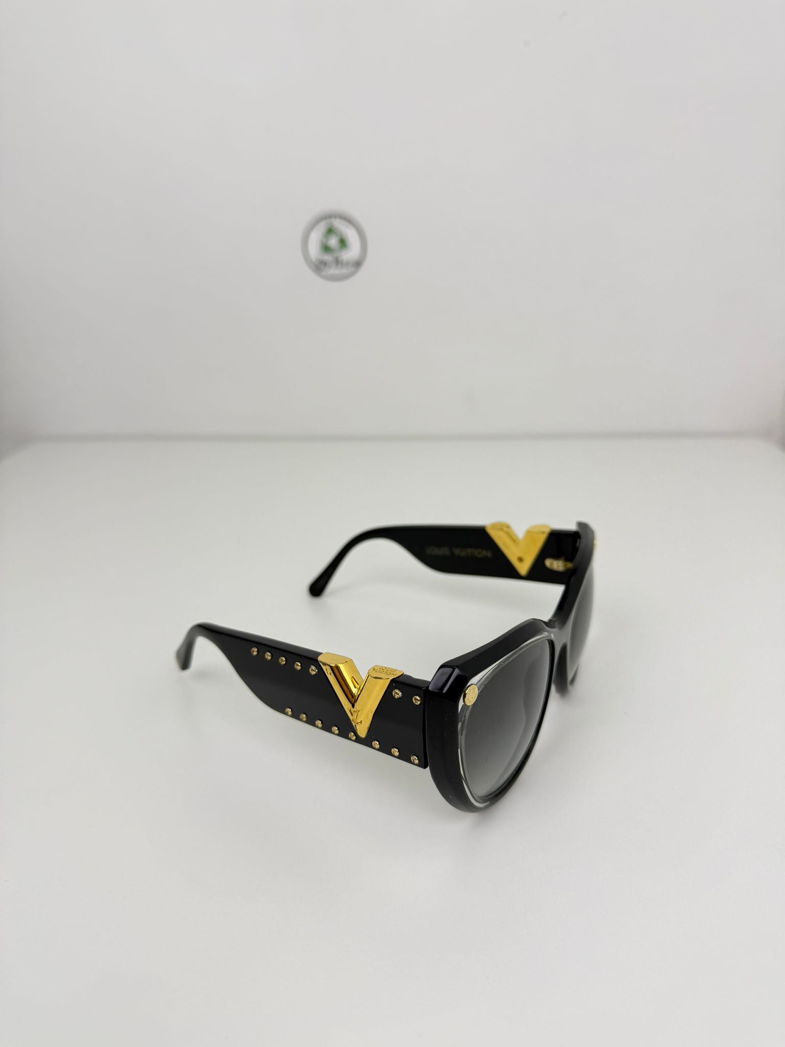 occhiali Louis Vuitton neri e oro