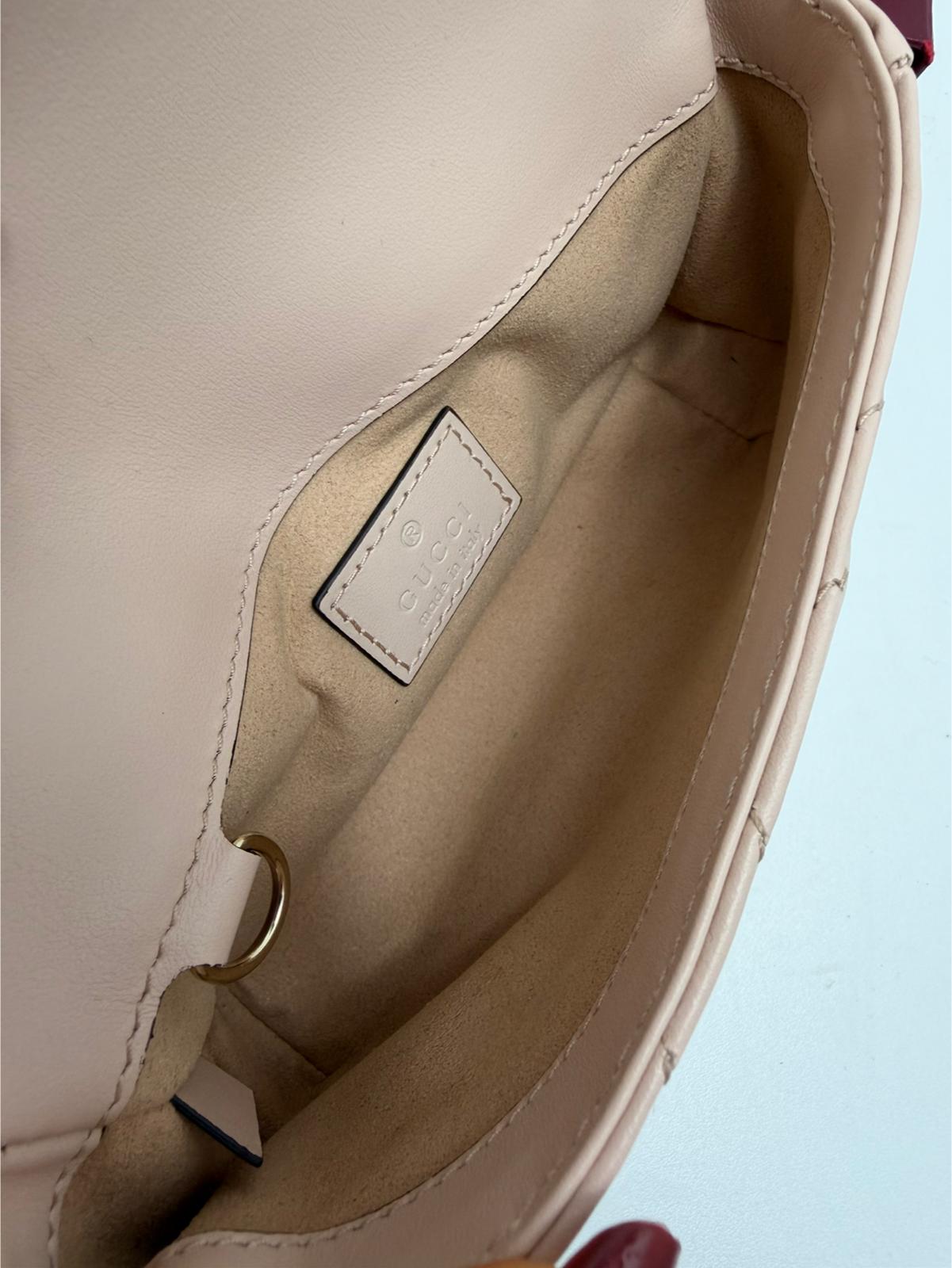 Borsa gucci mini marmont rosa