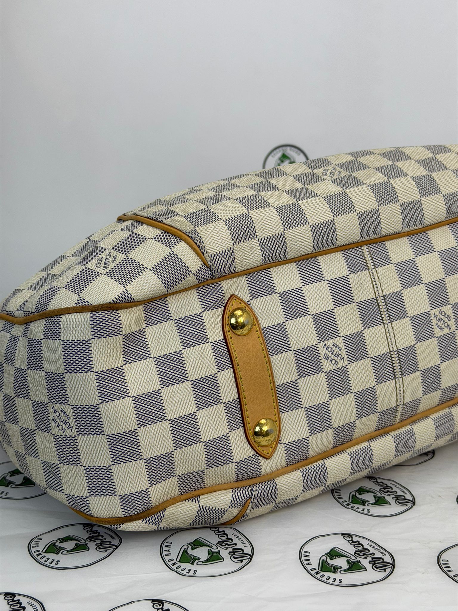 Louis Vuitton galliera bianca in cavavas damier