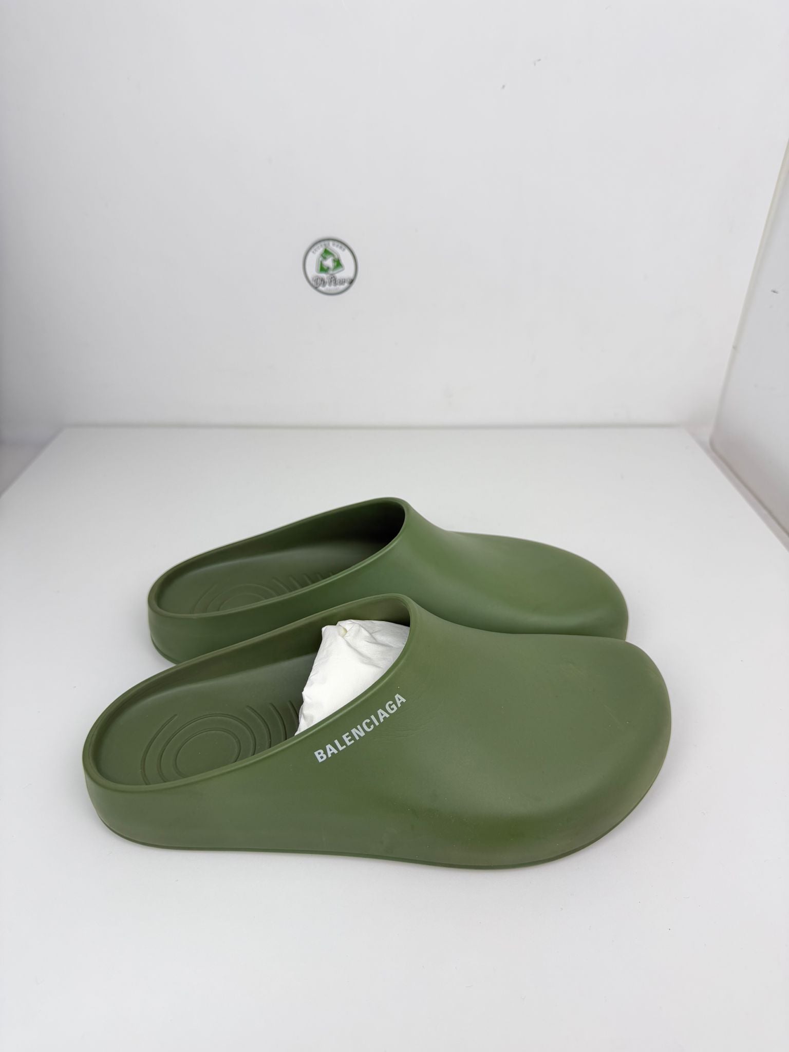 Ciabatta Balenciaga 42 verde militare