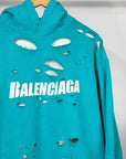 felpa Balenciaga Size S veste XL turchese