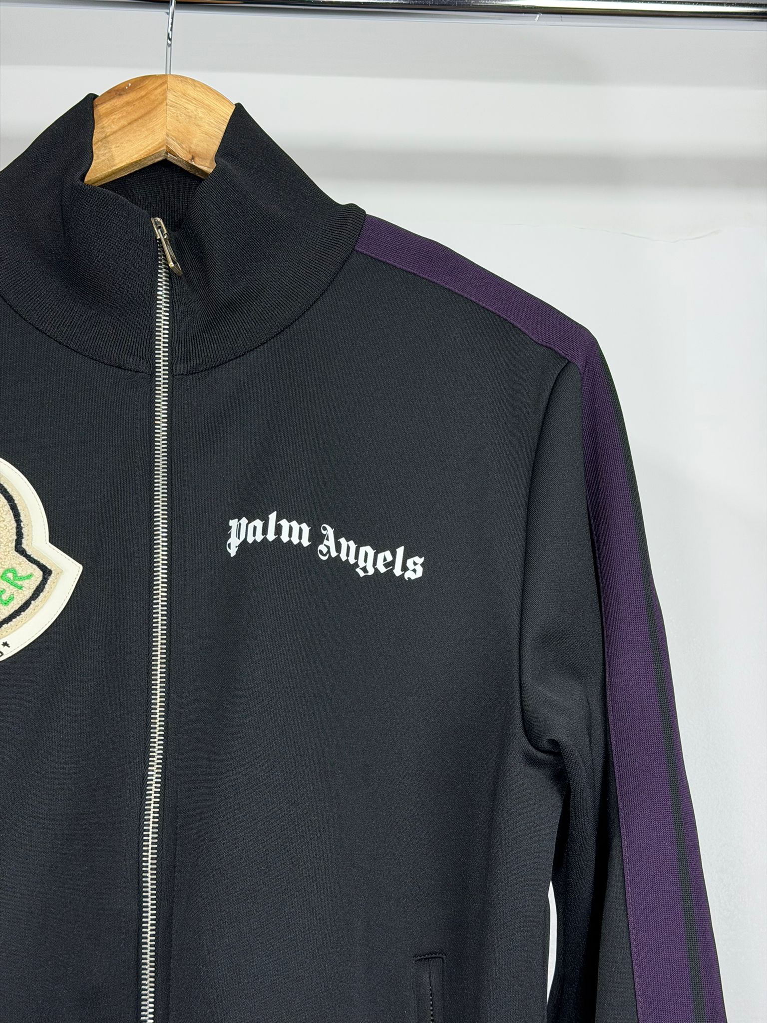 Felpa Moncler X Palm angels Size S nero e viola