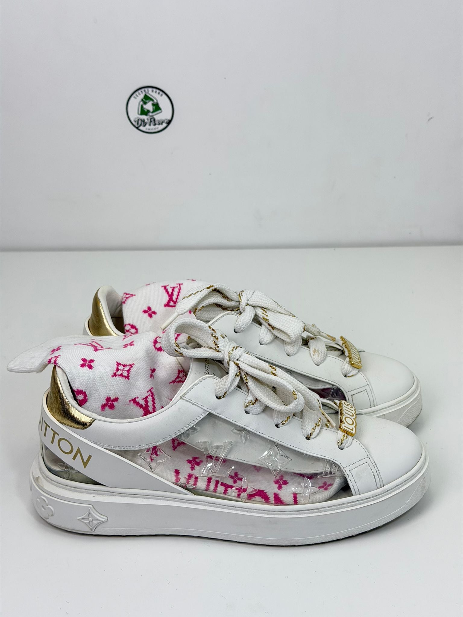 Louis Vuitton con calzino Size 38.5 bianca e oro