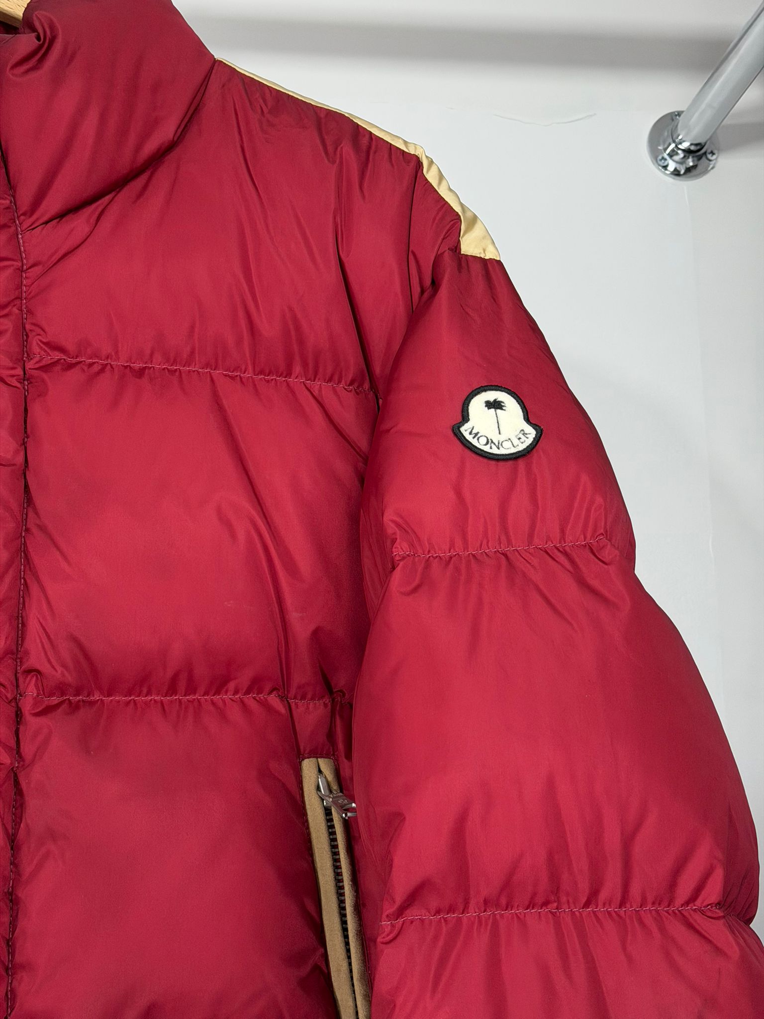giubbotto Moncler X Palm angels Size 0=XS rosso rosa e marrone