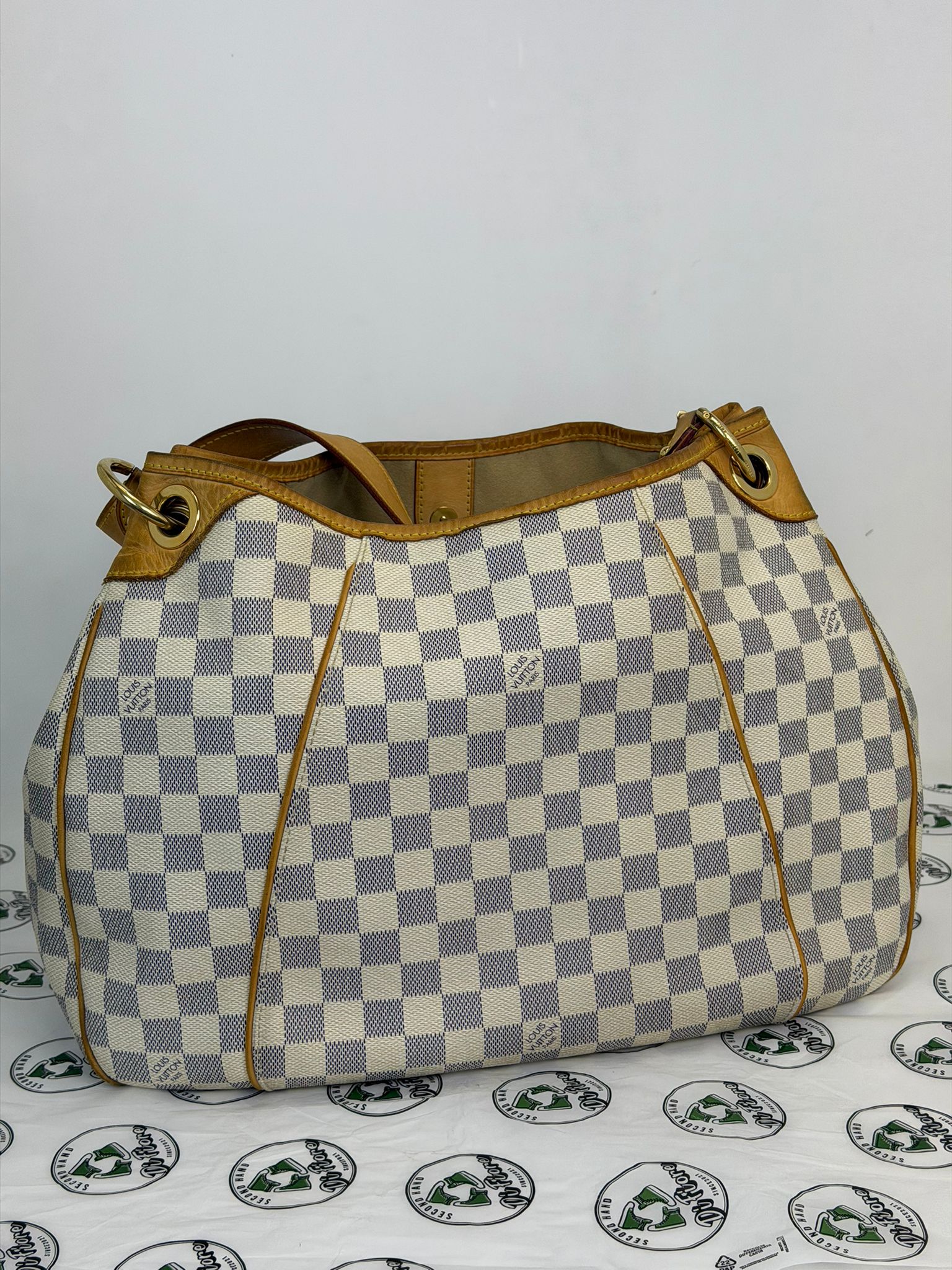 Louis Vuitton galliera bianca in cavavas damier