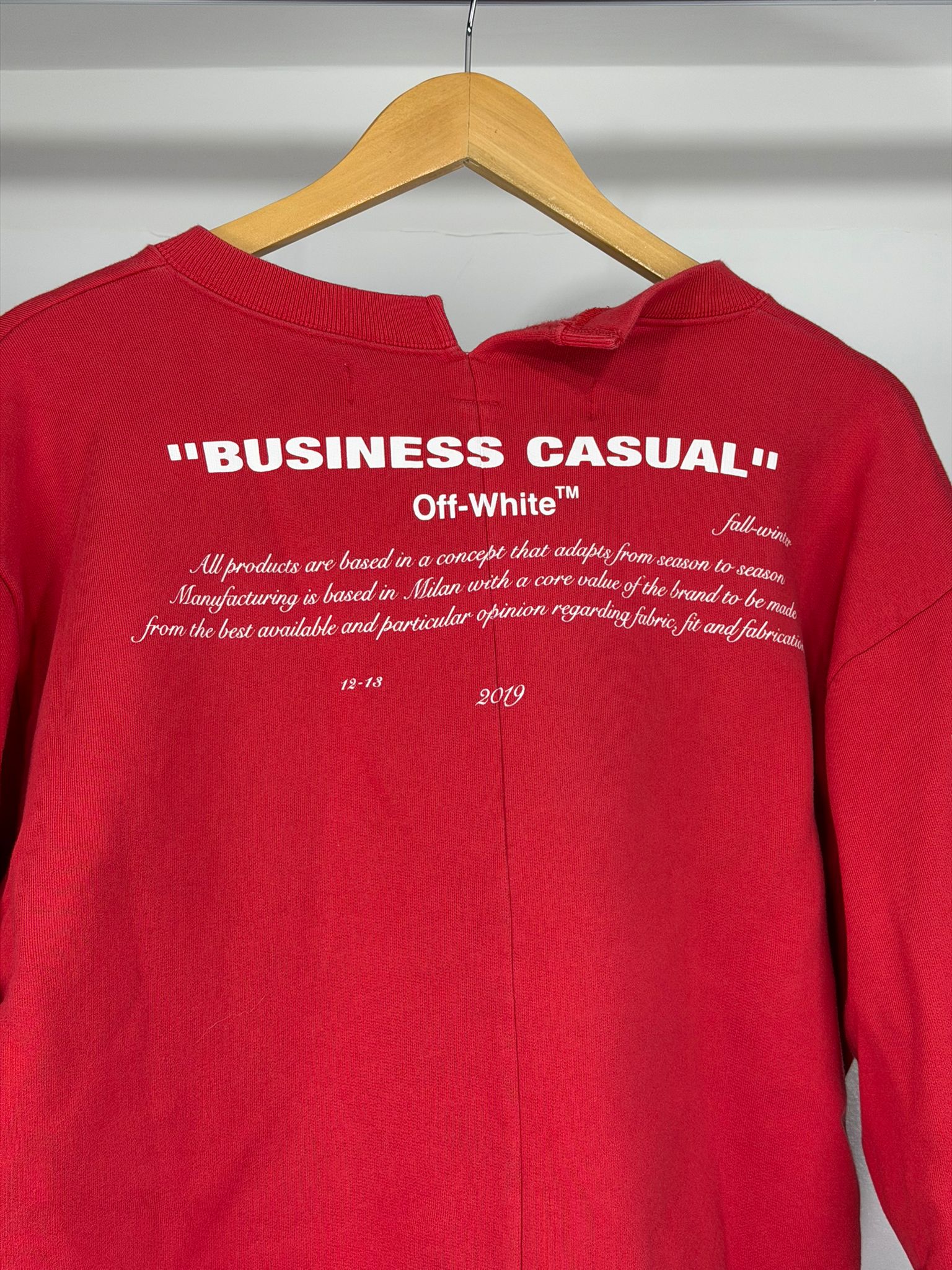 Felpa Off white Size S rossa blu e bianca