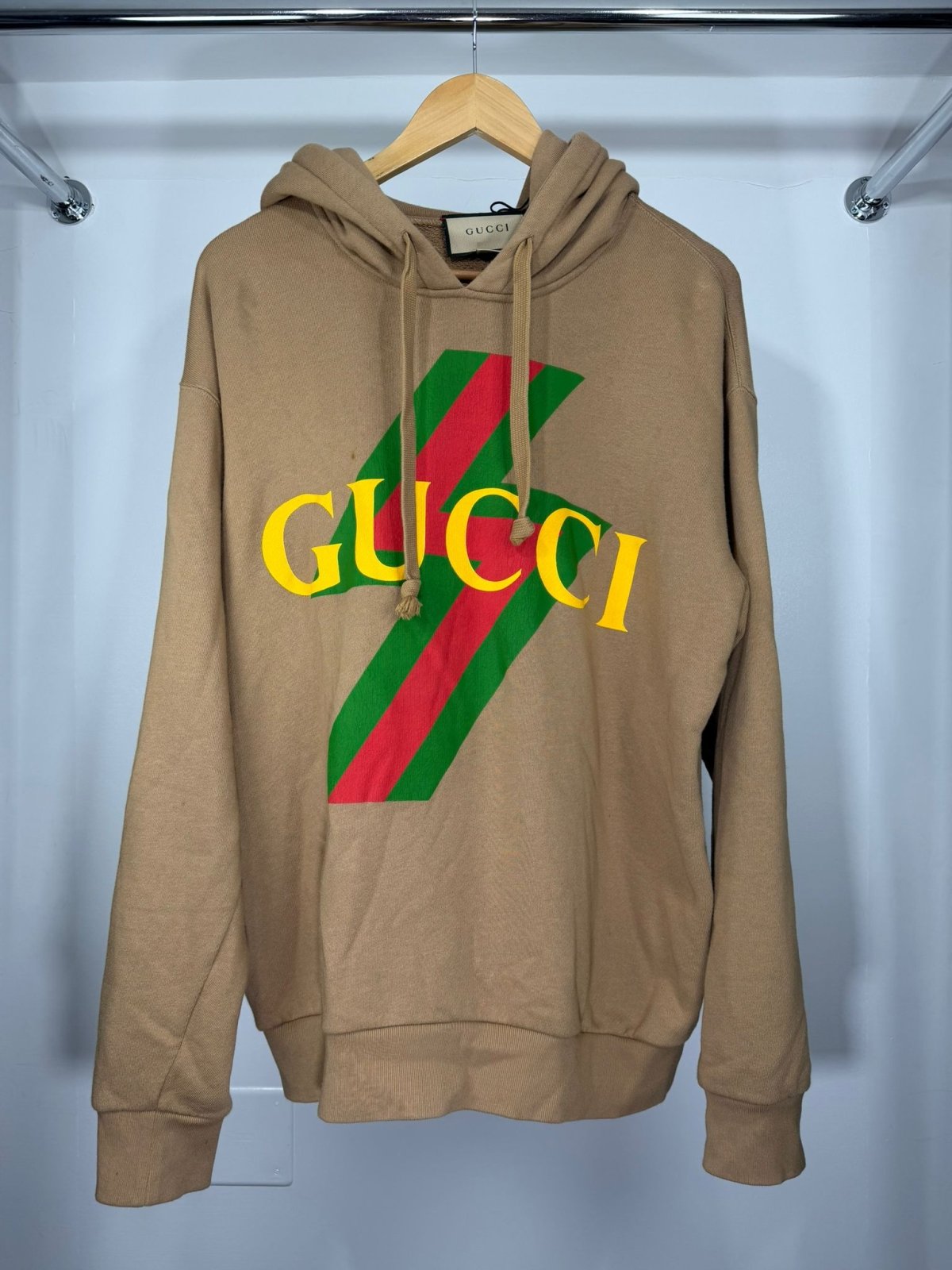 Felpa Gucci Size S marrone giallo verde e rosso - Second Hand Di Fiore