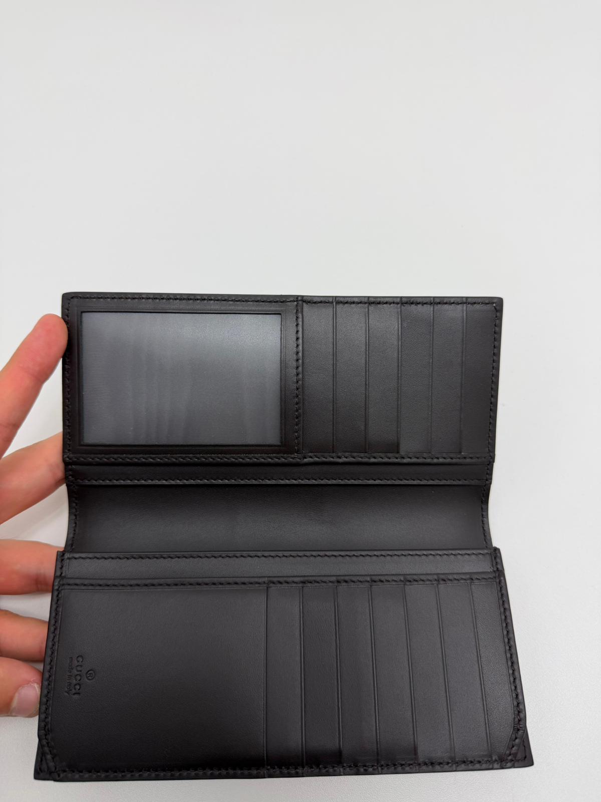 Portafoglio Gucci marrone verde e rosso