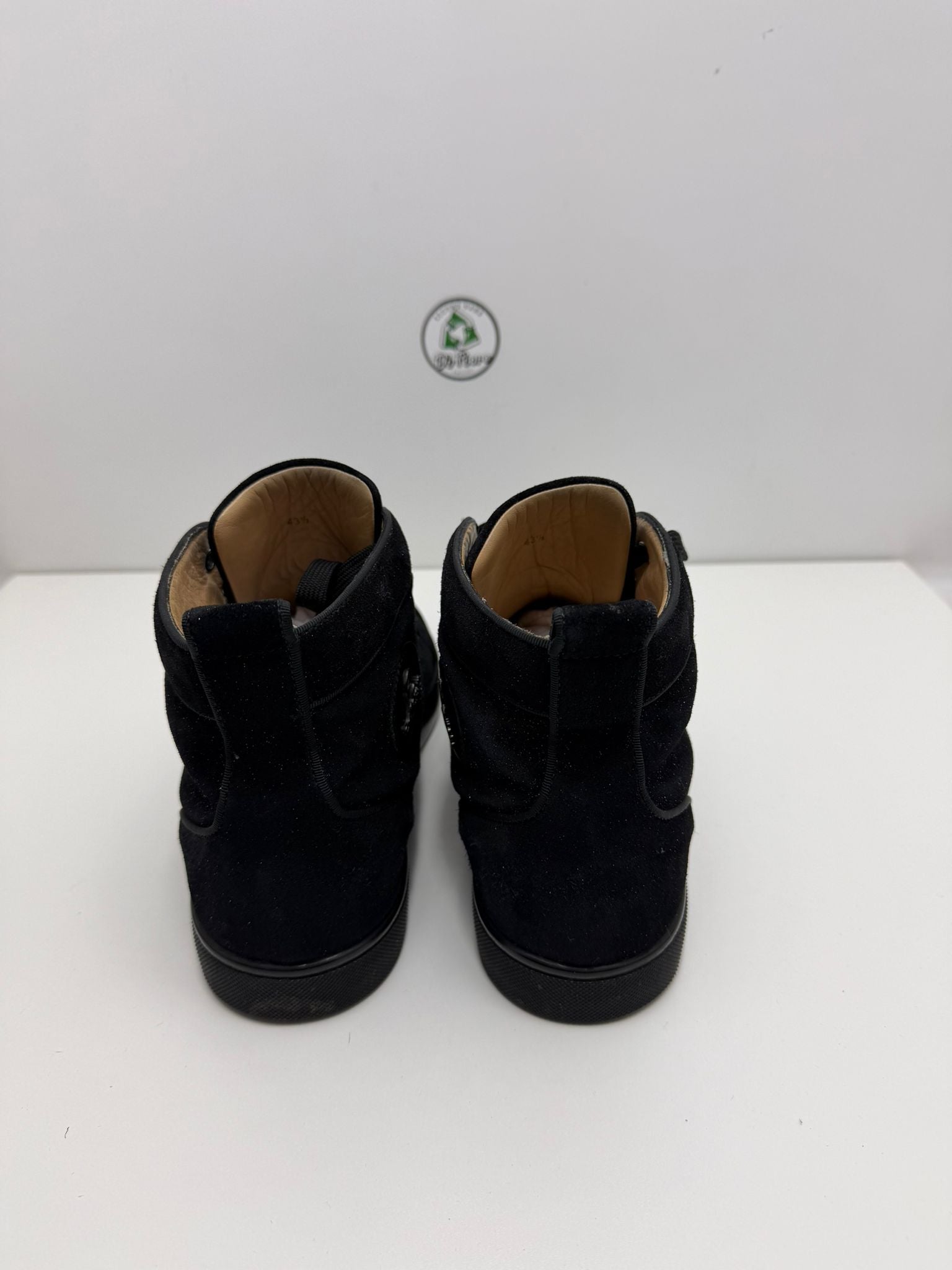 Christian Louboutin 43.5 alte nera con brillantini