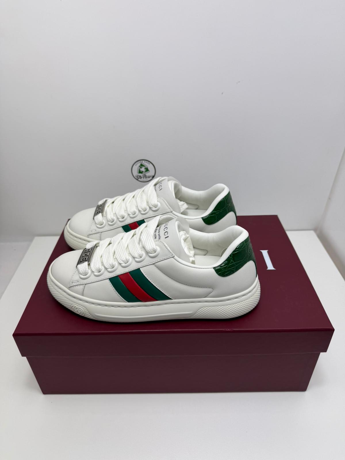 Gucci ace Size 36 bianca verde e rossa