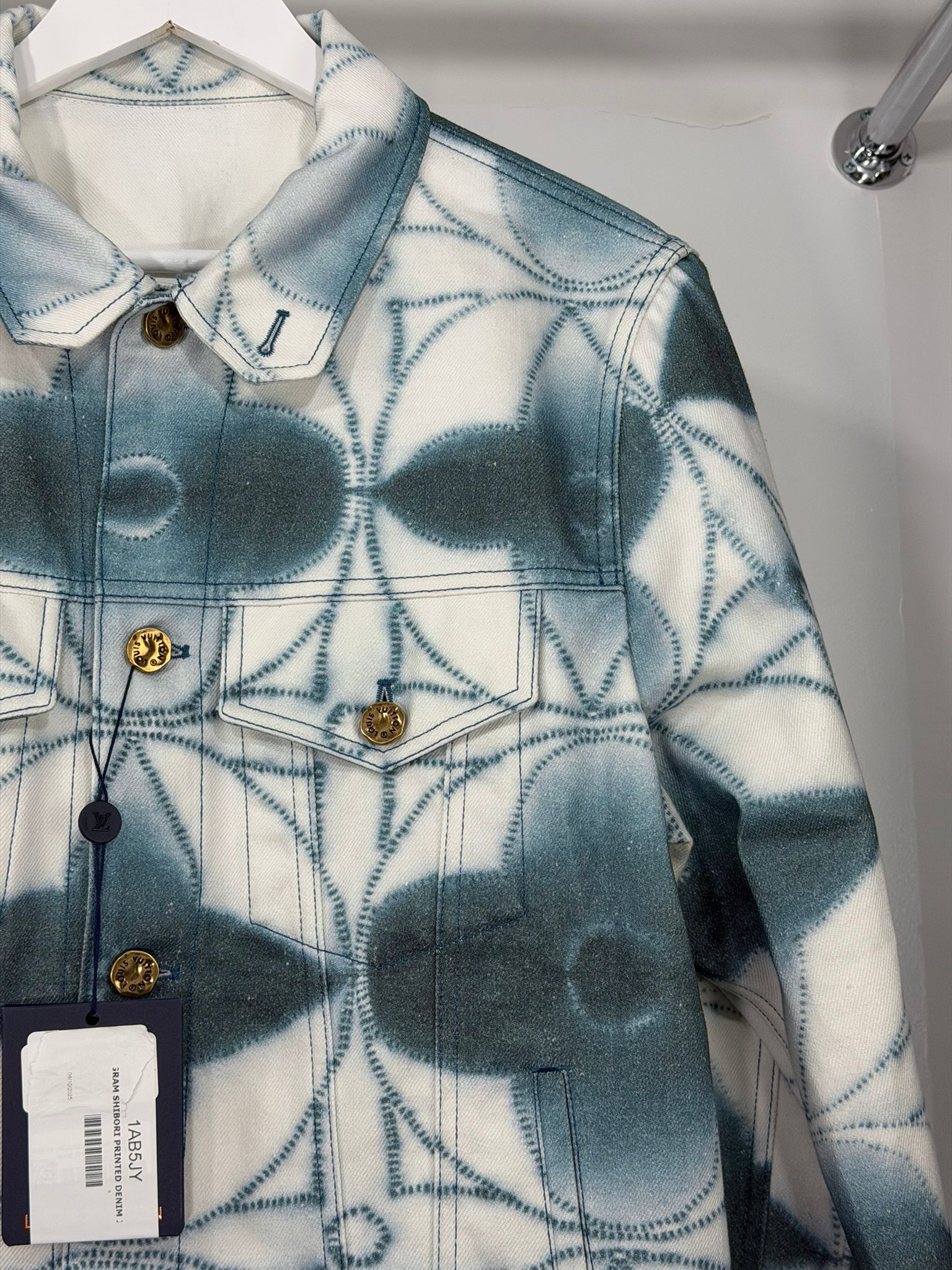 Giacca Louis Vuitton Size 50 bianca e azzurro