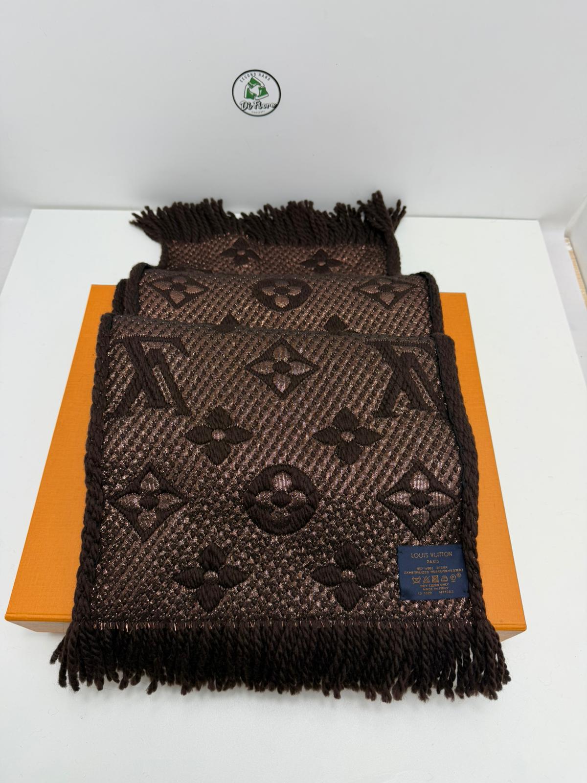 sciarpa logo mania Louis Vuitton marrone