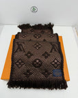 sciarpa logo mania Louis Vuitton marrone