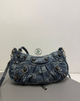 balenciaga le cagole mini BB denim blu