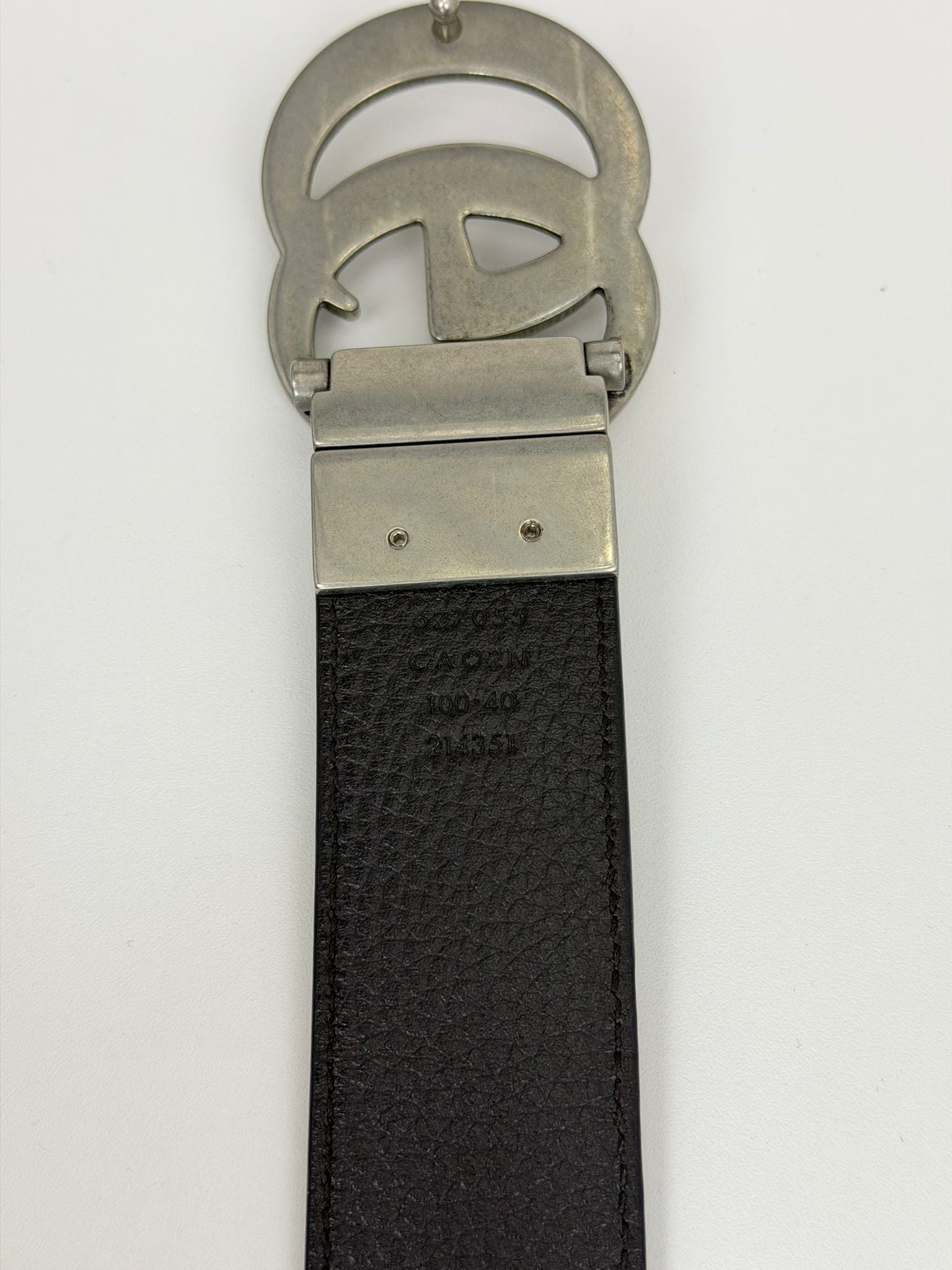 cintura Gucci reversibile Taglia 100 nera