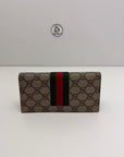 Portafoglio Gucci marrone verde e rosso