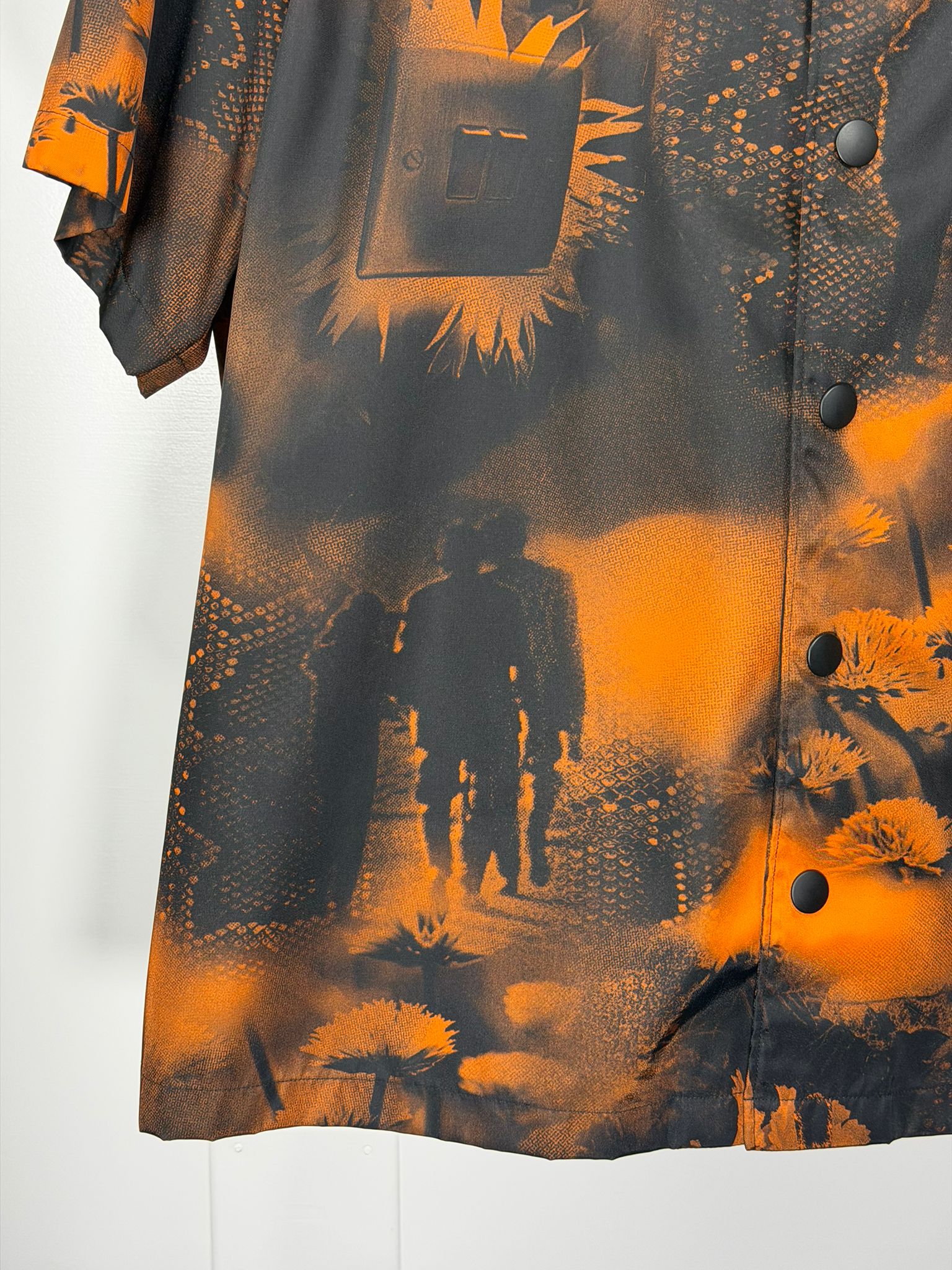 camicia Prada in nylon Size XL nera e arancione