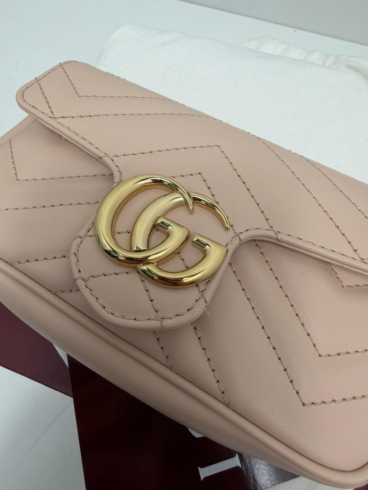 Borsa gucci mini marmont rosa